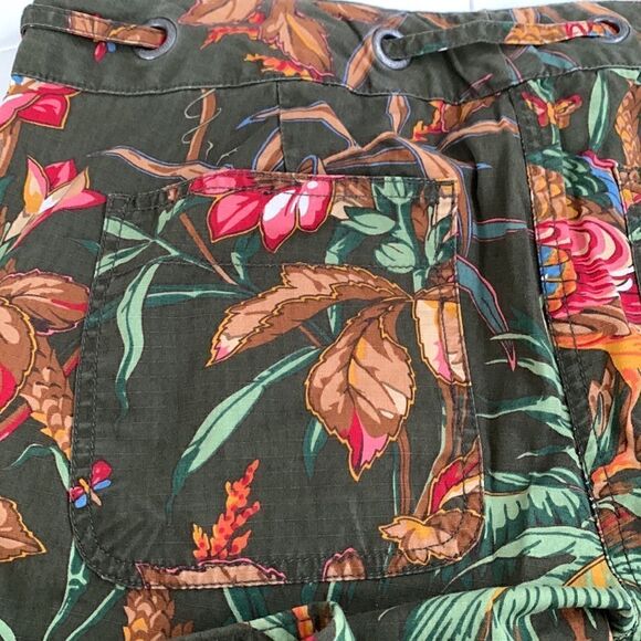 Tommy Hilfiger Cotton Multicolor Hawaiian Flowers Print Capri Size 10 - Picture 9 of 11